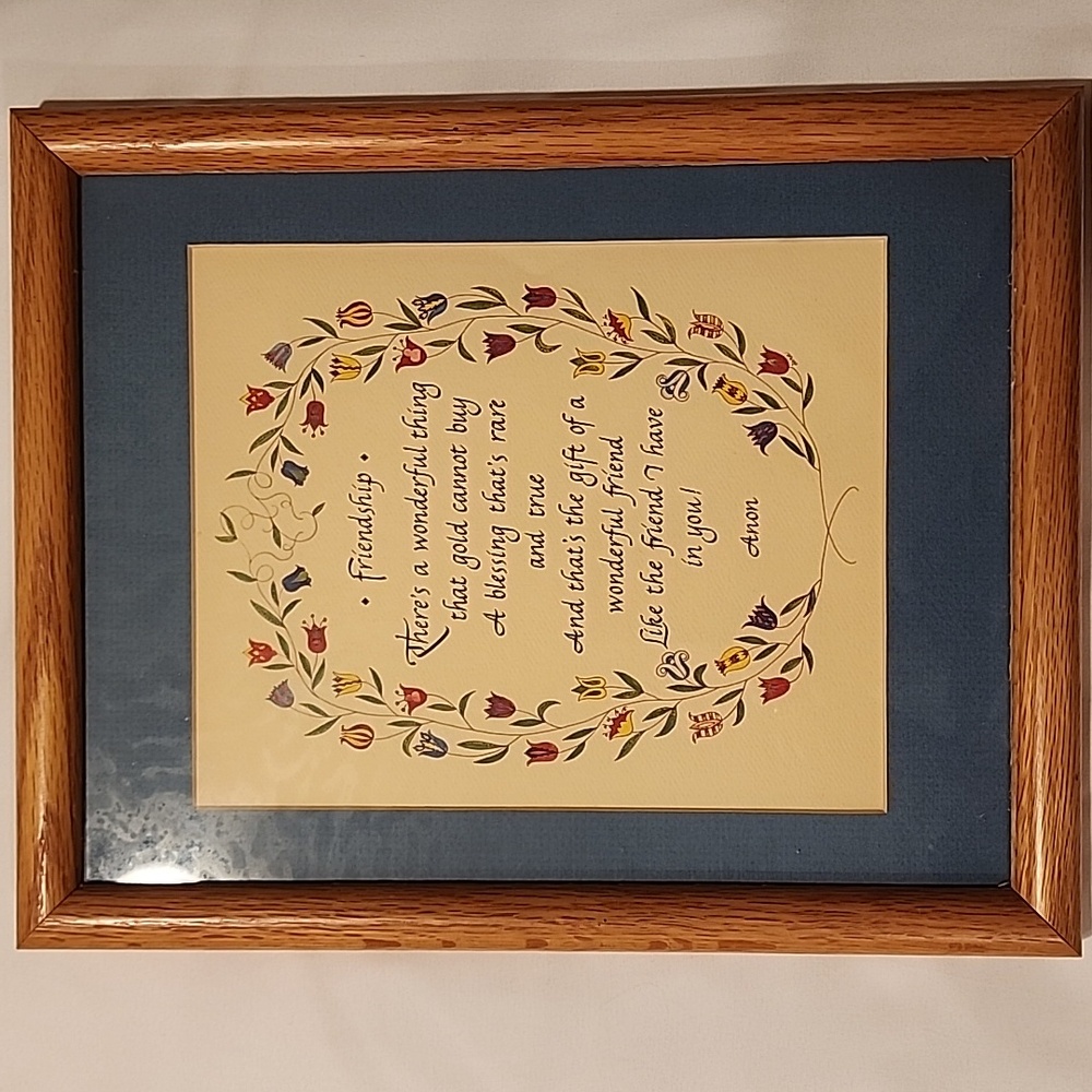 Framed "Friendship" Quote Art